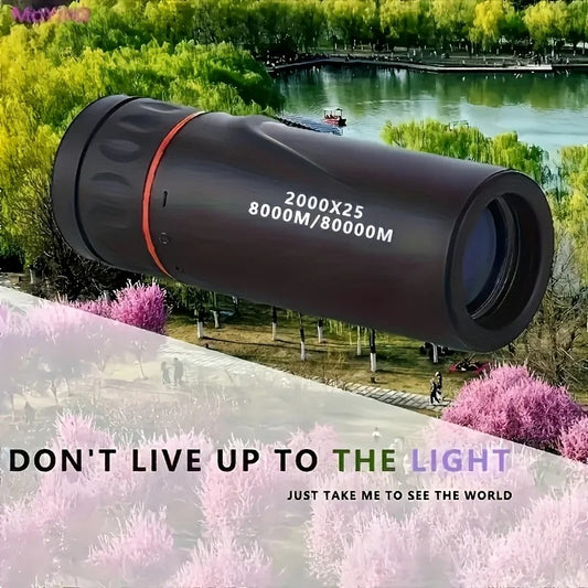 منظار تلسكوب HD 2000X25 لعام 2025 – مكبر محمول للسفر والأنشطة الخارجية | 2025 2000X25 HD Monocular Telescope – Portable Zoom for Outdoor & Travel