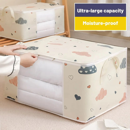 حقيبة تخزين كبيرة – منظم قابل للطي للملابس والمفروشات | Large Capacity Storage Bag – Foldable Organizer for Clothes & Bedding
