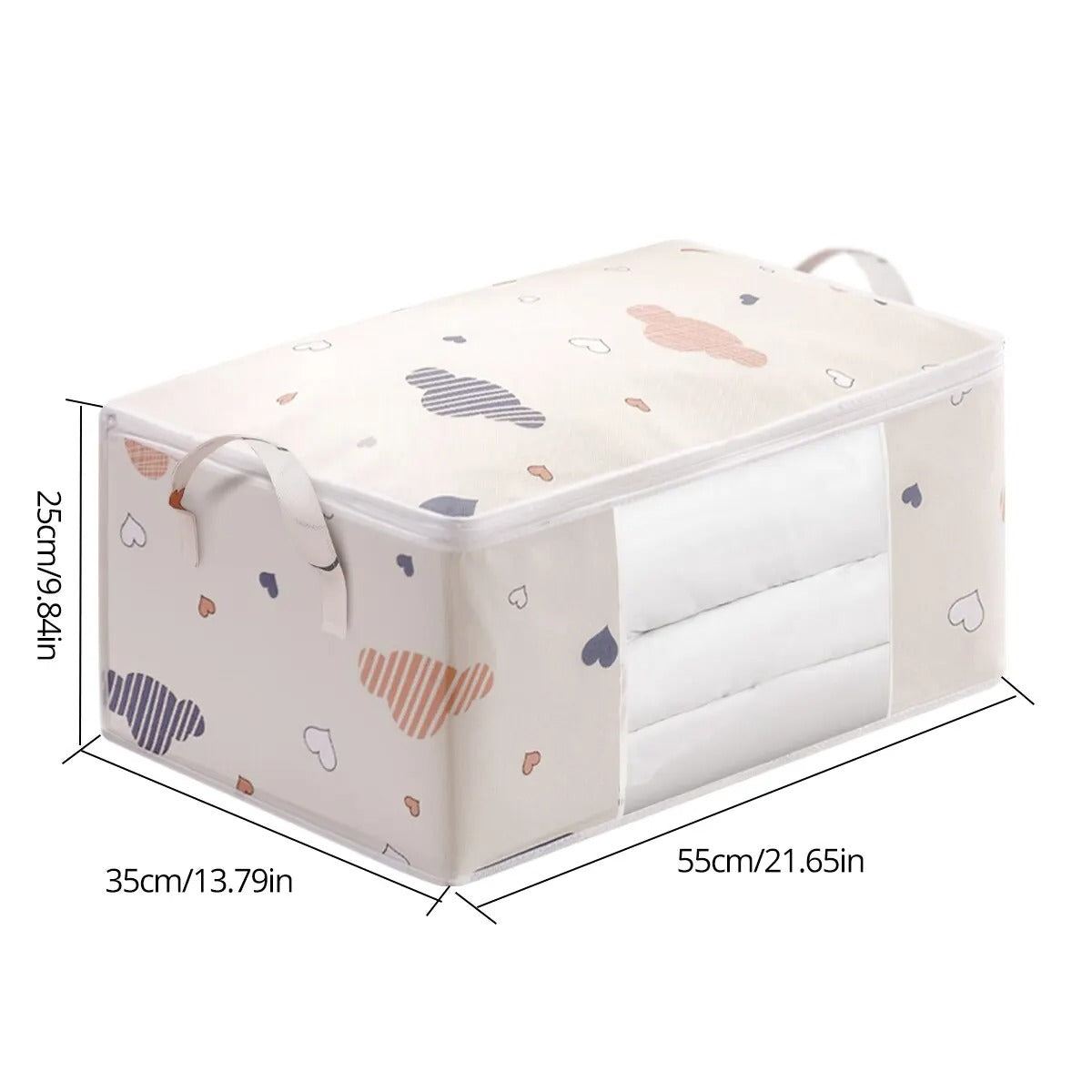 حقيبة تخزين كبيرة – منظم قابل للطي للملابس والمفروشات | Large Capacity Storage Bag – Foldable Organizer for Clothes & Bedding